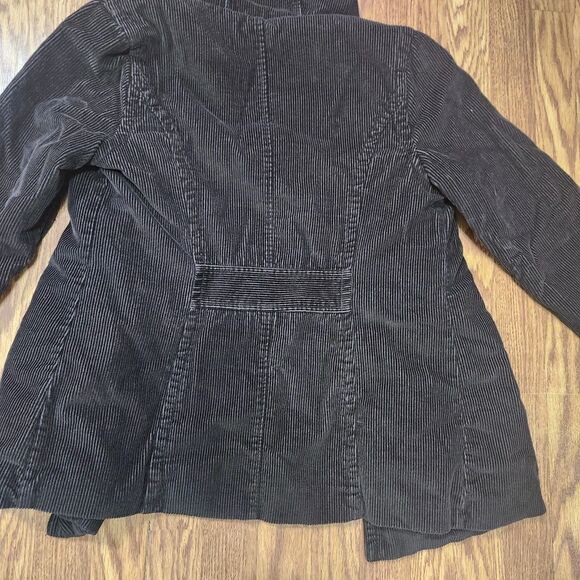 Sonoma Life+Style Corduroy Blazer Jacket Womens Size S Dark Brown Cotton Pockets - Picture 14 of 14